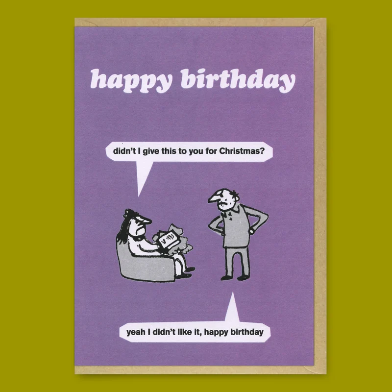 Grußkarte "Birthday Present" | Lustige Klappkarte | Modern Toss