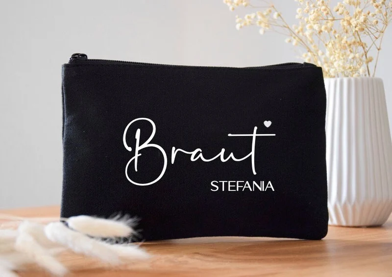 Personalisierte Kosmetiktasche mit Namen - Braut