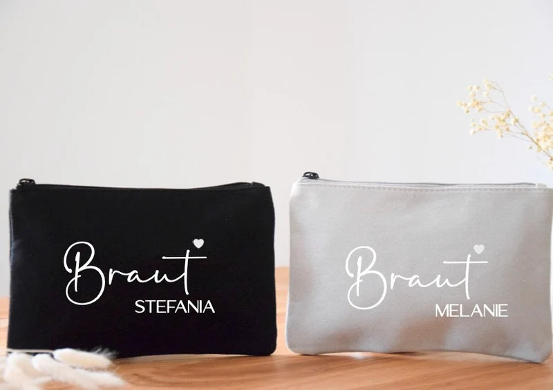 Personalisierte Kosmetiktasche mit Namen - Braut