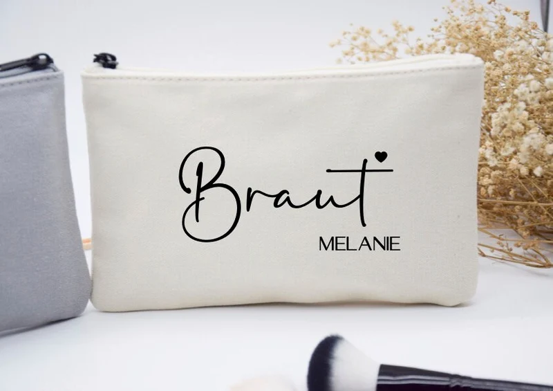 Personalisierte Kosmetiktasche mit Namen - Braut