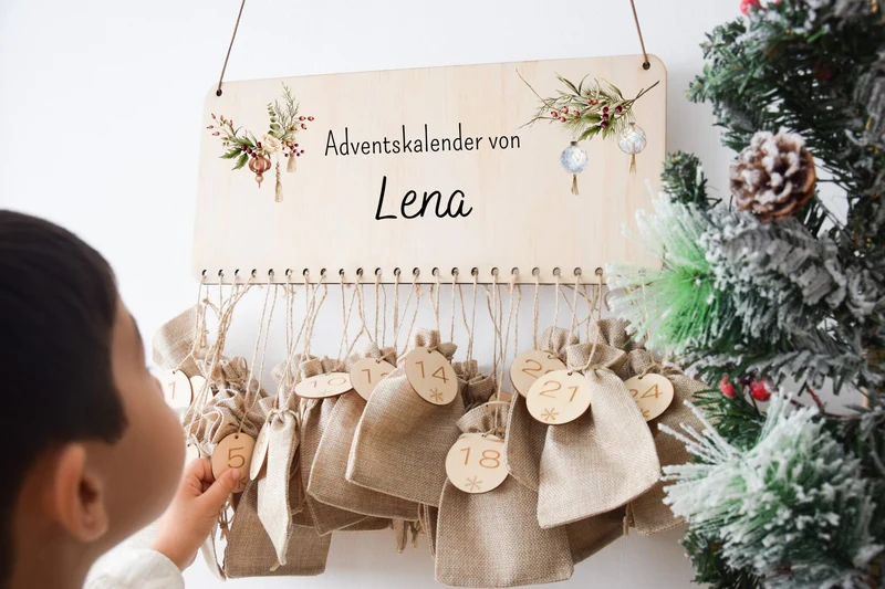 Personalisierter Holz-Adventskalender