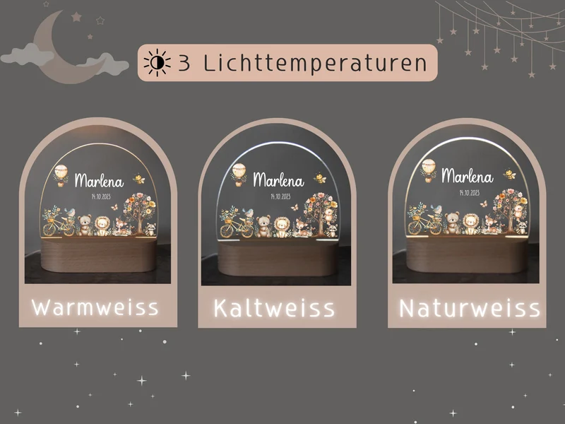 Nachtlicht - Bär, Löwe, Reh