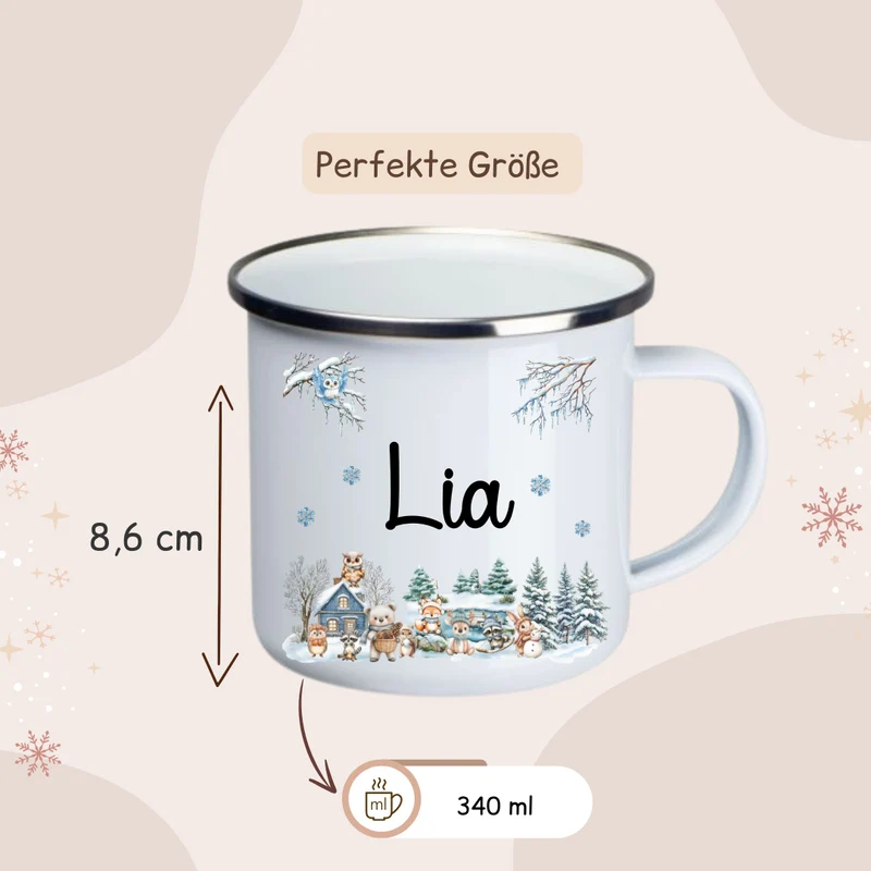 Weihnachtstasse - Woodlandtieren