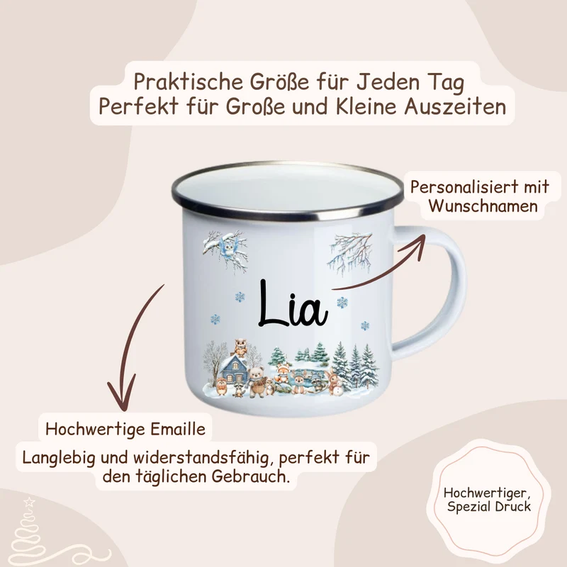 Weihnachtstasse - Woodlandtieren