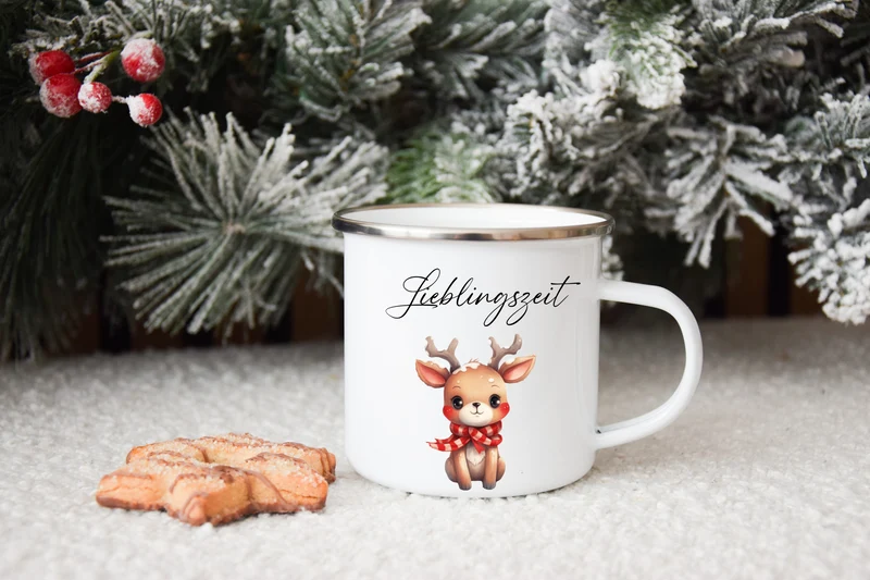 Weihnachtstasse - Reh