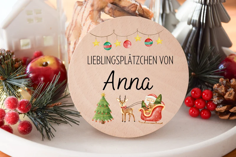 Vorratglas Weihnachten - Weihnachtsmann mit Schlitten