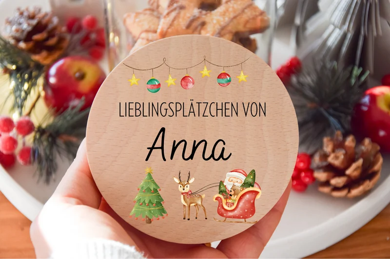 Vorratglas Weihnachten - Weihnachtsmann mit Schlitten