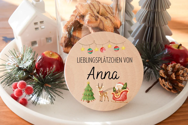 Vorratglas Weihnachten - Weihnachtsmann mit Schlitten