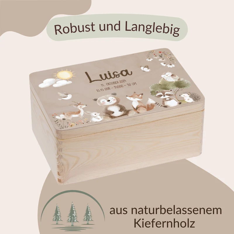 Erinnerungskiste Baby - niedlichen Tier Motiven 2