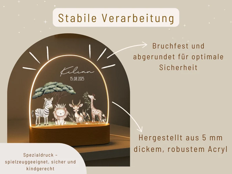 Nachtlicht - mit Safaritieren