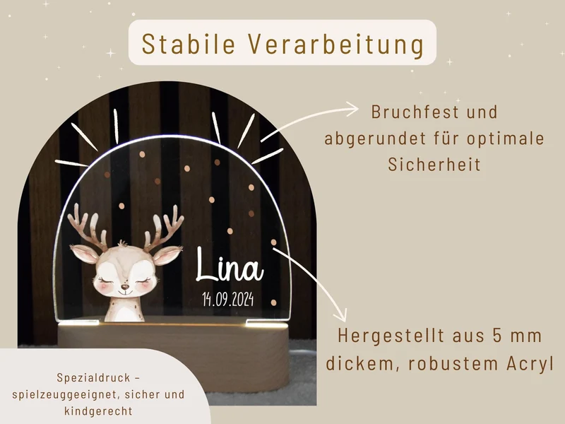 Nachtlicht - mit versch. Woodlandtieren