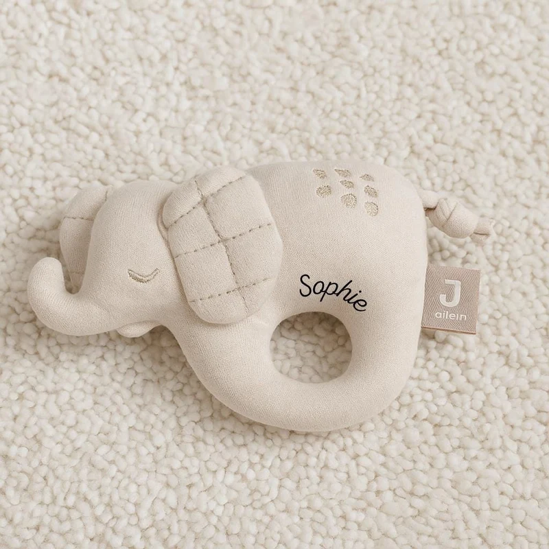 Babyrassel mit Ring – Elefant