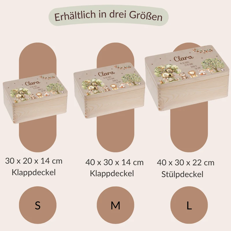 Erinnerungskiste mit Waldtieren