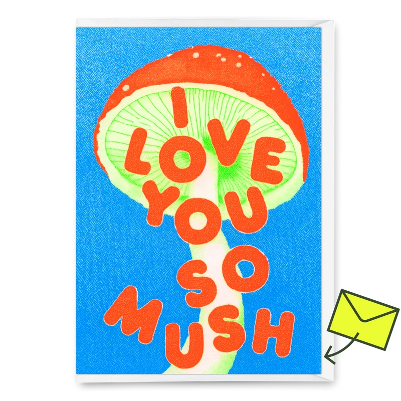 Grußkarte "I love you so mush" | Lustige Klappkarte für Verliebte