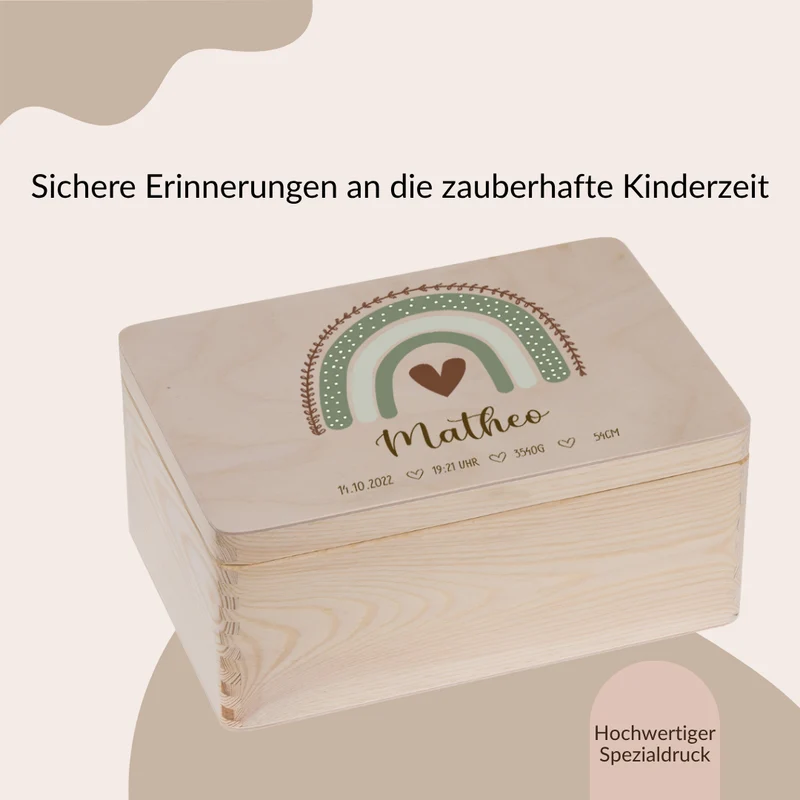 Erinnerungskiste mit Grünem Regenbogen