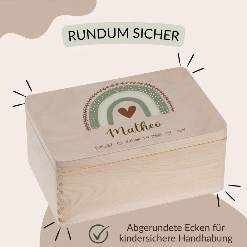 Erinnerungskiste mit Grünem Regenbogen