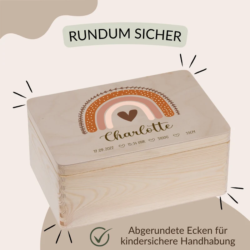 Erinnerungskiste mit Regenbogen
