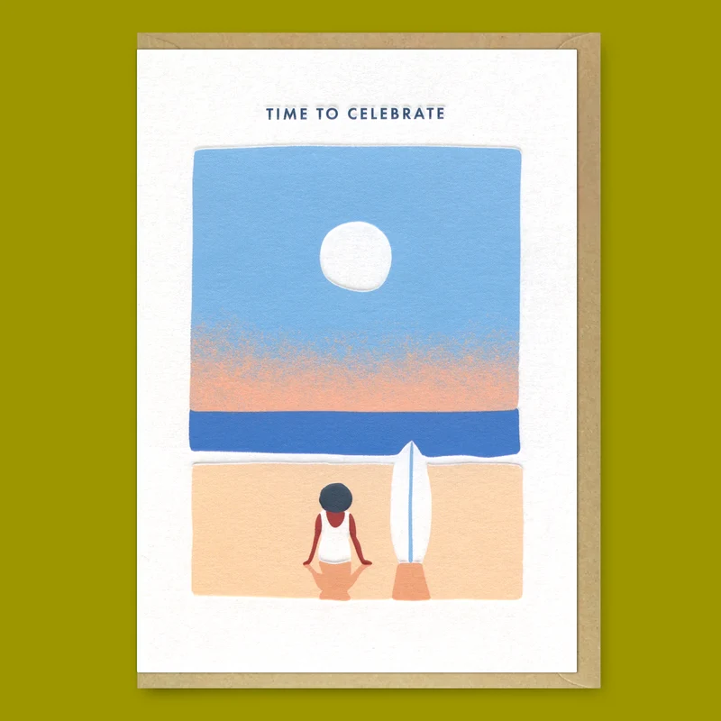 Grußkarte "Time to celebrate" | Schöne Klappkarte | Miles Tewson
