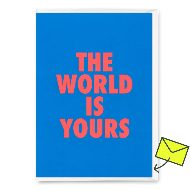 Grußkarte "The world is yours" | Besondere Klappkarte für jeden Anlass