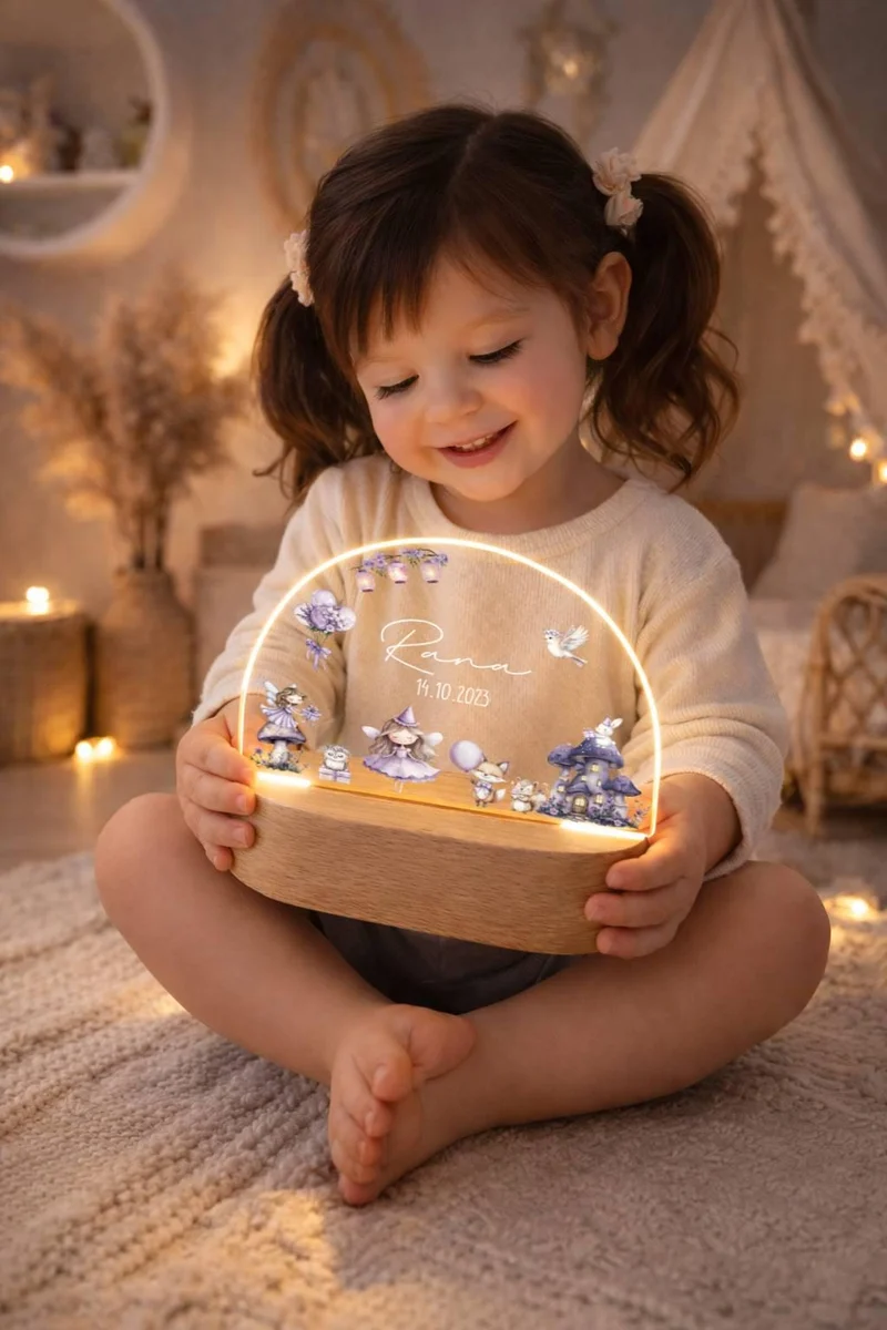 Nachtlicht Kinder - Lila - Feen