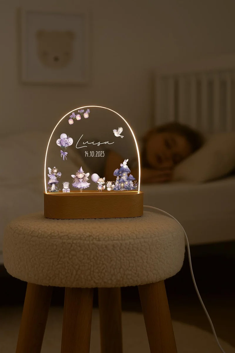 Nachtlicht Kinder - Lila - Feen