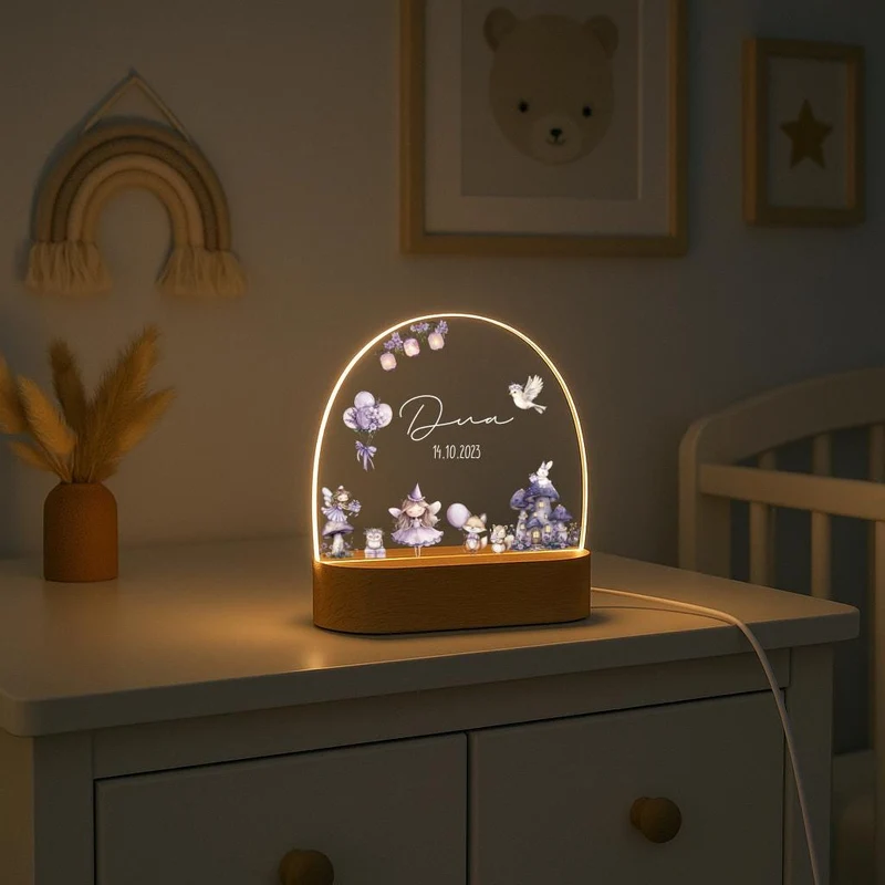 Nachtlicht Kinder - Lila - Feen