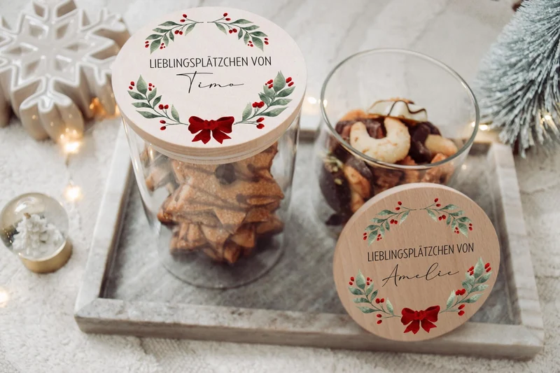 Vorratsglas Weihnachten - Kranz