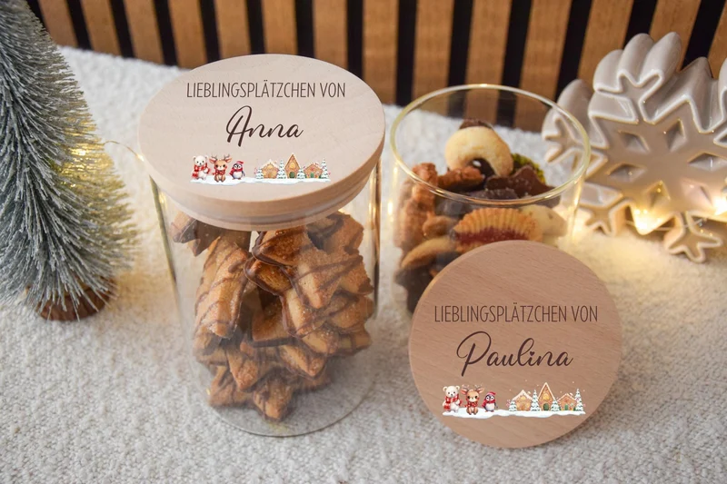Vorratsglas Weihnachten - Eisbär, Reh und Pinguin