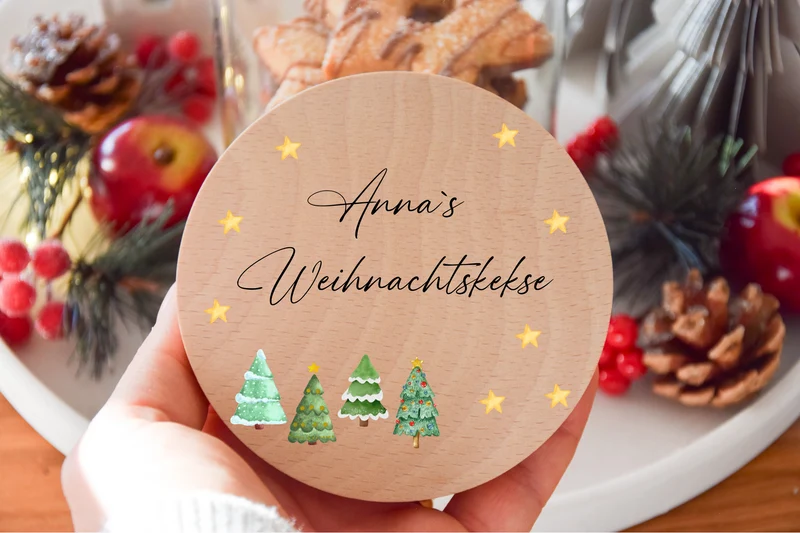 Vorratglas Weihnachten - Tannenbaum, Sternen
