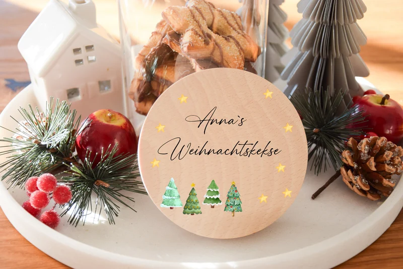 Vorratglas Weihnachten - Tannenbaum, Sternen