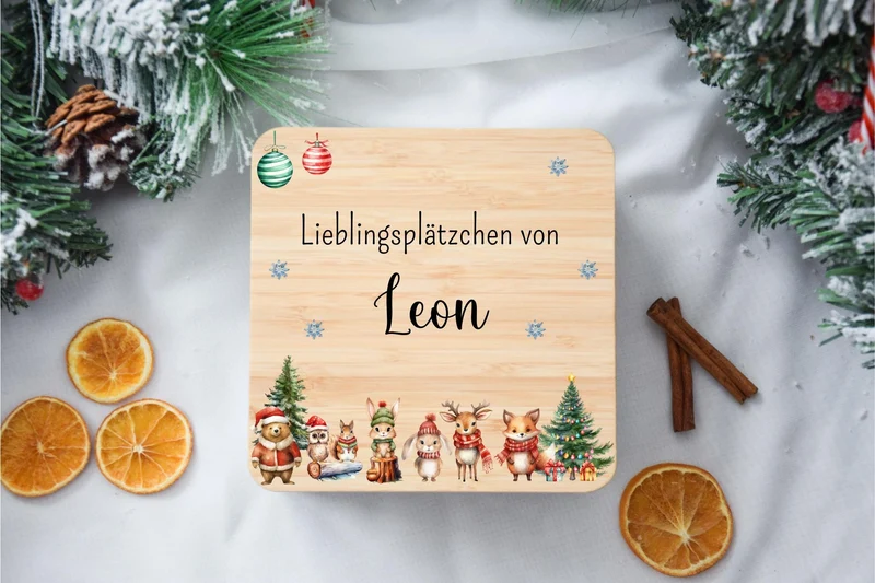 Keksdosen Weihnachten - bunten Tiermotiven