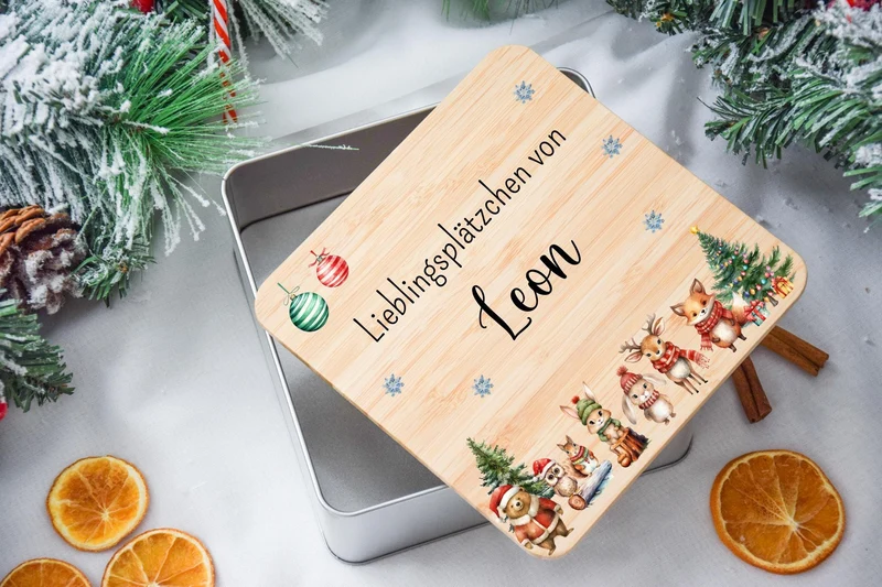 Keksdosen Weihnachten - bunten Tiermotiven