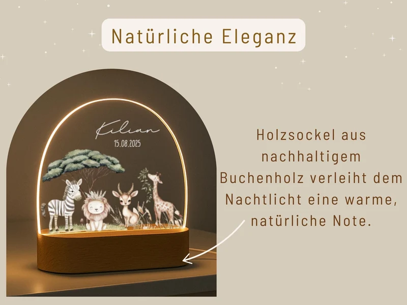 Nachtlicht - mit Safaritieren