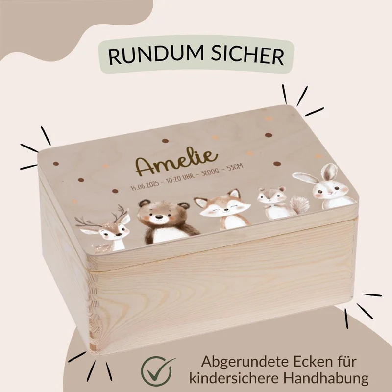 Erinnerungskiste - mit Woodlandtieren