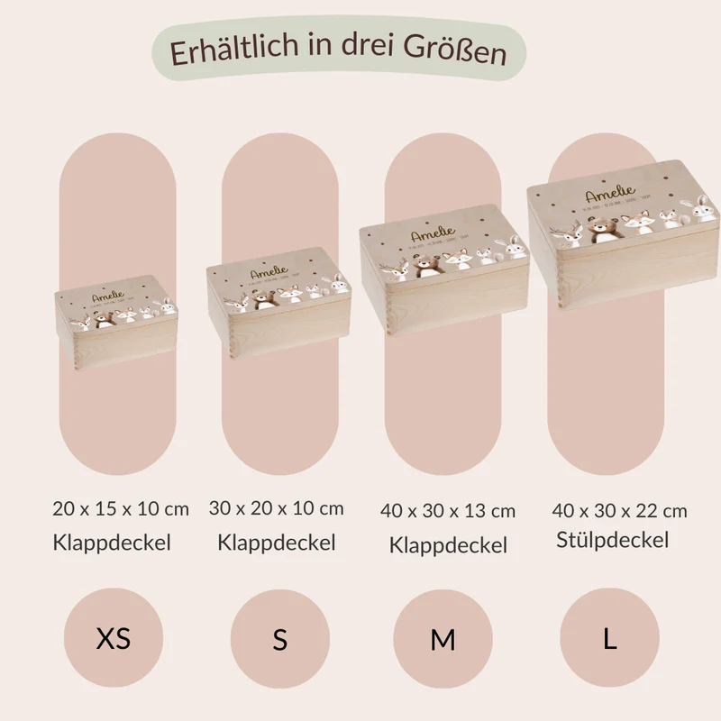 Erinnerungskiste - mit Woodlandtieren