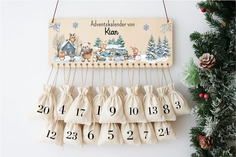 Adventskalender Kinder - Woodlandtieren
