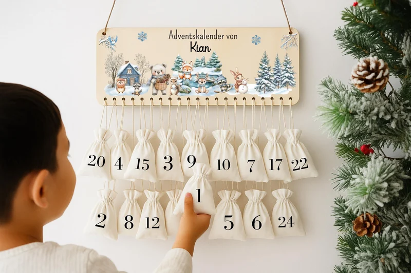 Adventskalender Kinder - Woodlandtieren