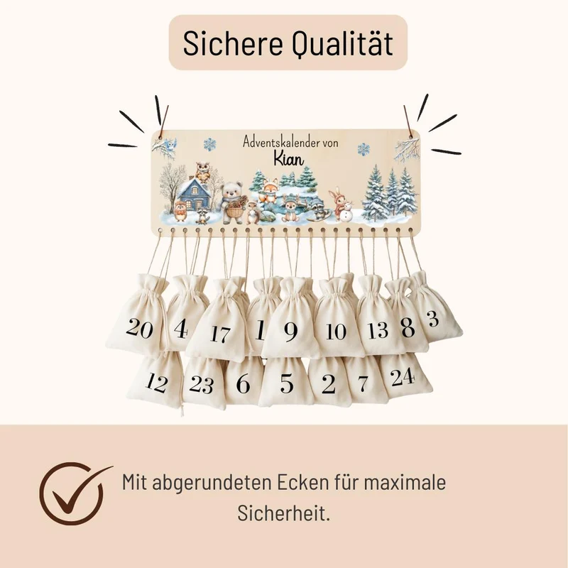Adventskalender Kinder - Woodlandtieren