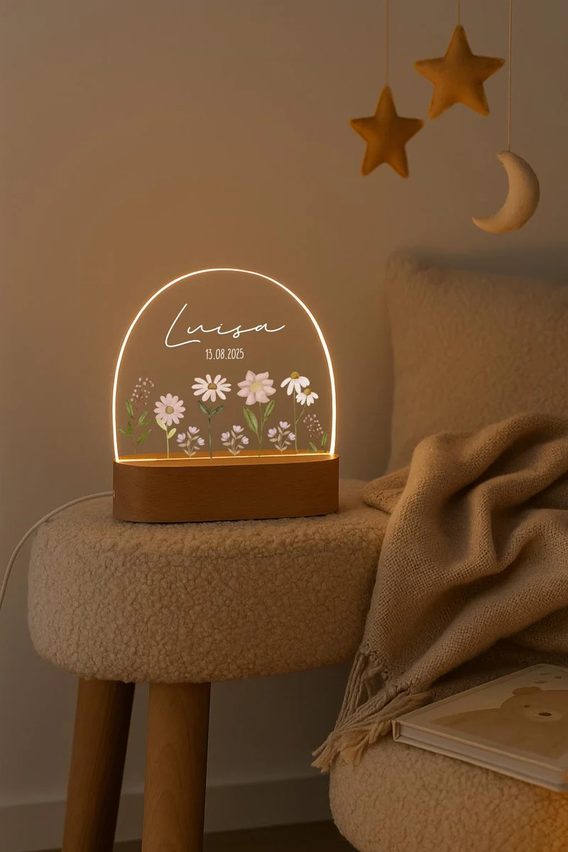 Nachtlicht - mit Blumen