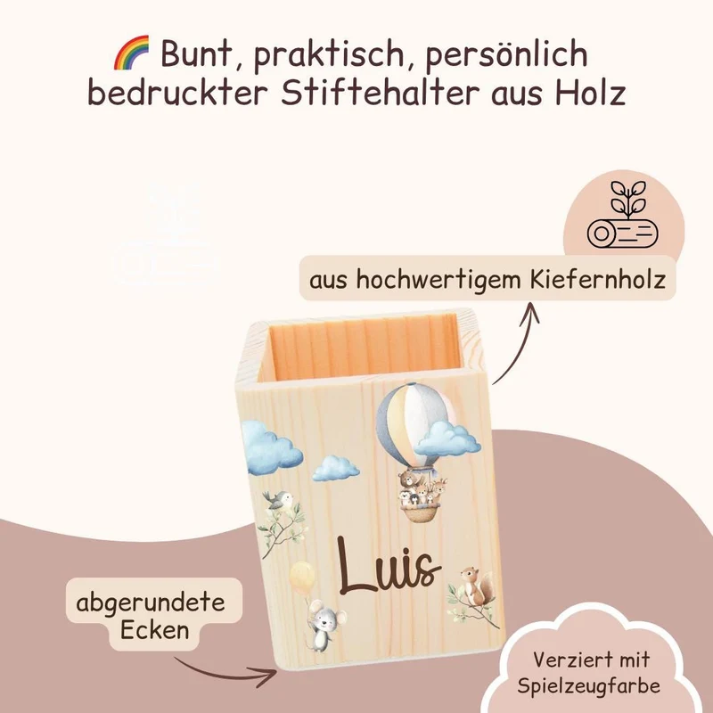 Stiftehalter, Stiftebox, Stiftehalter Kinder, Schulanfang Geschenk, Einschulung, Stiftehalter Holz, Schulkind 2025, Einschulungsgeschenke,