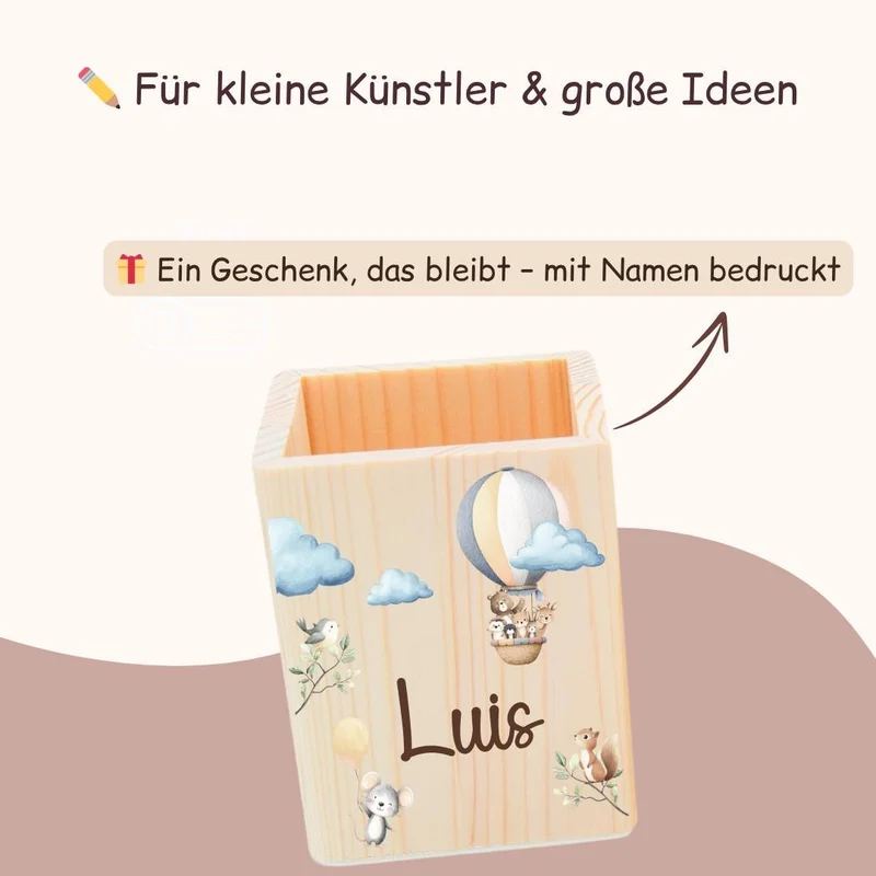 Stiftehalter, Stiftebox, Stiftehalter Kinder, Schulanfang Geschenk, Einschulung, Stiftehalter Holz, Schulkind 2025, Einschulungsgeschenke,
