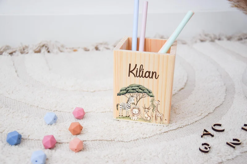 Stiftehalter, Stiftebox, Stiftehalter Kinder, Schulanfang Geschenk, Einschulung, Stiftehalter Holz, Schulkind 2025, Einschulungsgeschenke,