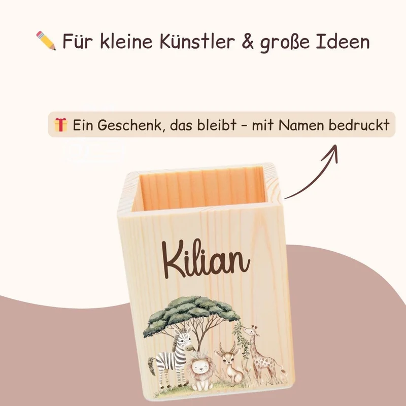 Stiftehalter, Stiftebox, Stiftehalter Kinder, Schulanfang Geschenk, Einschulung, Stiftehalter Holz, Schulkind 2025, Einschulungsgeschenke,