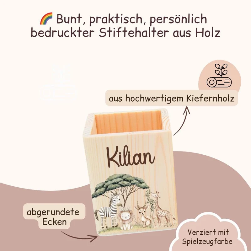 Stiftehalter, Stiftebox, Stiftehalter Kinder, Schulanfang Geschenk, Einschulung, Stiftehalter Holz, Schulkind 2025, Einschulungsgeschenke,