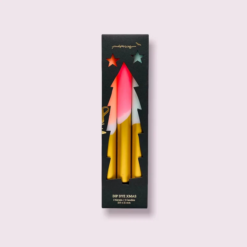 Stabkerzen “X-Mas Fireworks” (3 Stk.) | Bunt & festlich | pinkstories