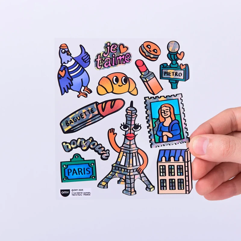 Sticker „Big Paris“ | extra groß & farbenfroh | OMY