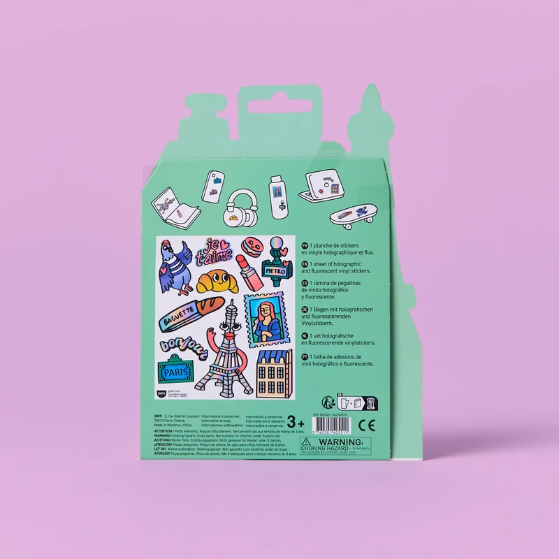 Sticker „Big Paris“ | extra groß & farbenfroh | OMY
