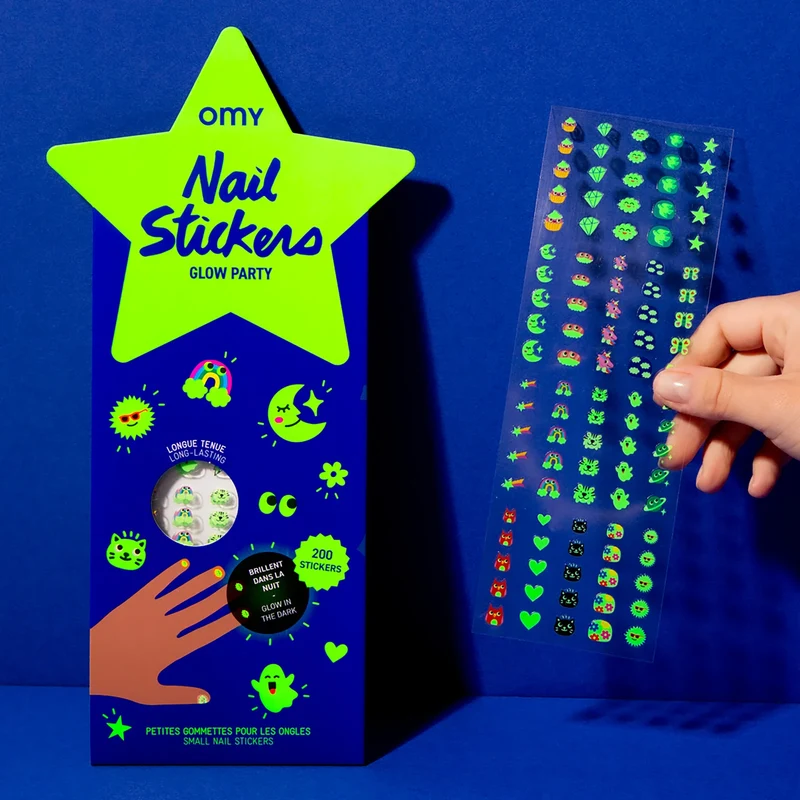 Nagelsticker „Glow Party“ | leuchtender Look | OMY