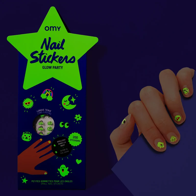 Nagelsticker „Glow Party“ | leuchtender Look | OMY