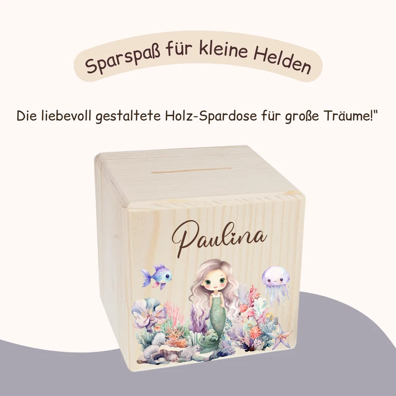 Spardose Kinder - Meerjungfrau